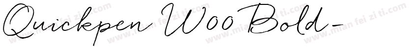 Quickpen W00 Bold字体转换